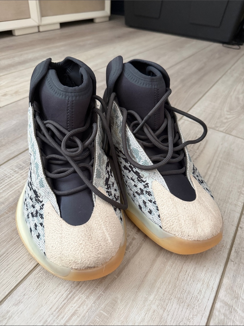 Men’s Yeezy Multi-Color High-Top Sneakers
